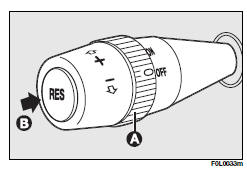 CRUISE CONTROL (regulator stałej prędkości) (gdzie przewidziano)