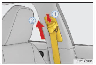 Regulacja wysokości górnego mocowania pasa bezpieczeństwa (przednich foteli)