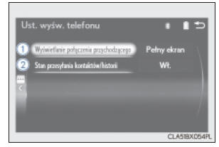 Ustawienia ekranu telefonu