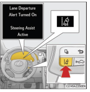Włączanie układu ostrzegania o zjeżdżaniu z pasa ruchu (LDA)