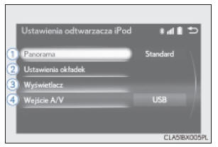 Zmiana ustawień dotyczących odtwarzacza iPod