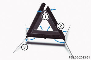 Rozstawianie trójkąta ostrzegawczego